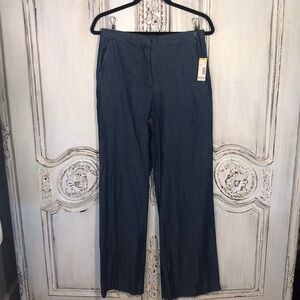 Metaphor Trending Wide Leg Chambray Trousers Size 4 NWT